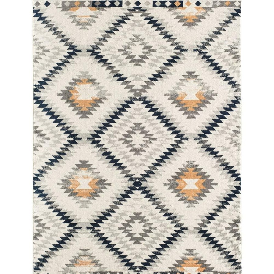 Rugs * | Bodrum Soleil Kilim White Tribal 8 Ft. X 12 Ft. Area Rug By Cosmoliving By Cosmopolitan