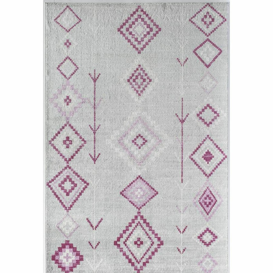 Rugs * | Bodrum Native Fushchia Gray 8 Ft. X 10 Ft. Area Rug By Cosmoliving By Cosmopolitan