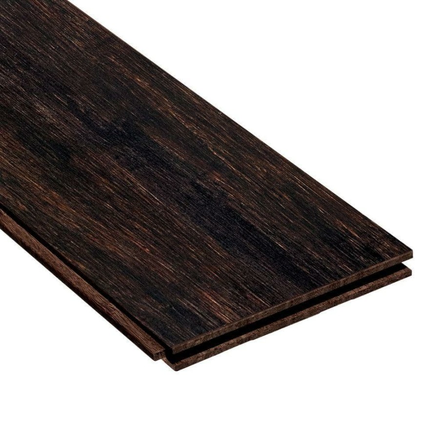 Hardwood Flooring * | Strand Woven Espresso 9/16 In. Thick X 4-3/4 In. Wide X 36 In. Length Solid T&G Bamboo Flooring (19 Sq. Ft. / Case) By Homelegend