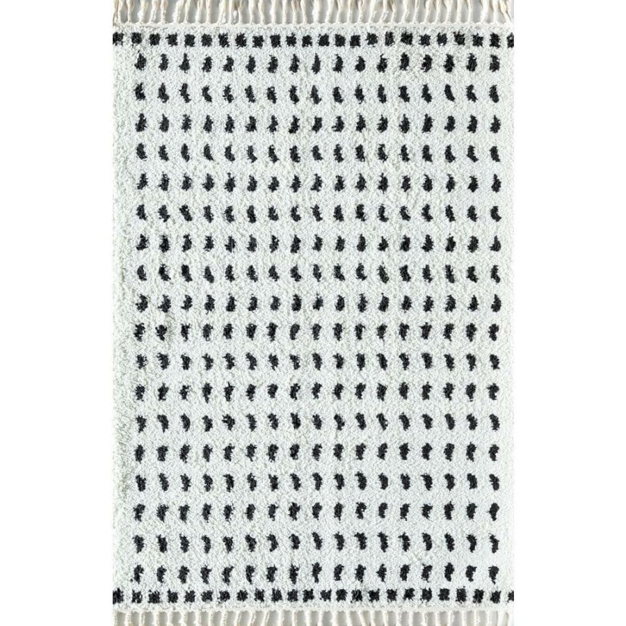 Rugs * | Calm Creation Dots Modern White 8 Ft. X 10 Ft. Area Rug By Cosmoliving By Cosmopolitan