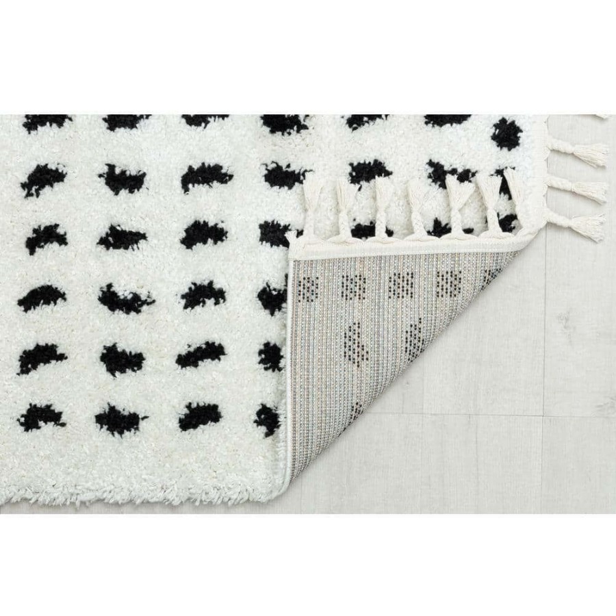 Rugs * | Calm Creation Dots Modern White 8 Ft. X 10 Ft. Area Rug By Cosmoliving By Cosmopolitan