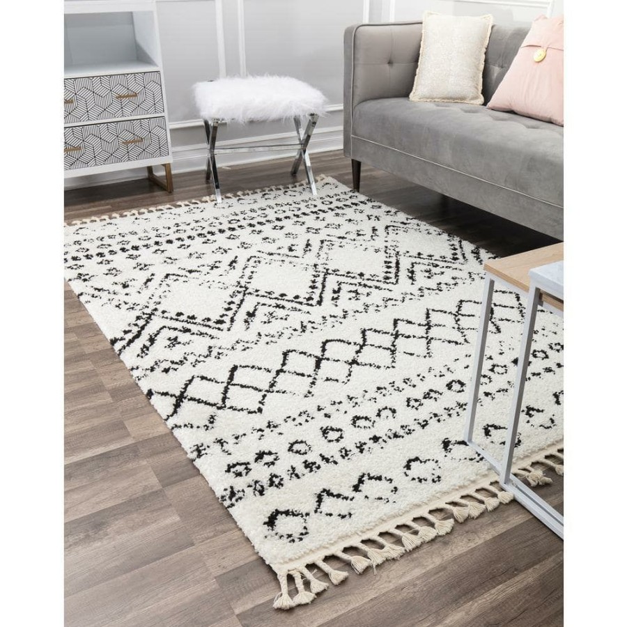 Rugs * | Mason Shag Whisper White 2 Ft. X 8 Ft. Area Rug By Cosmoliving By Cosmopolitan