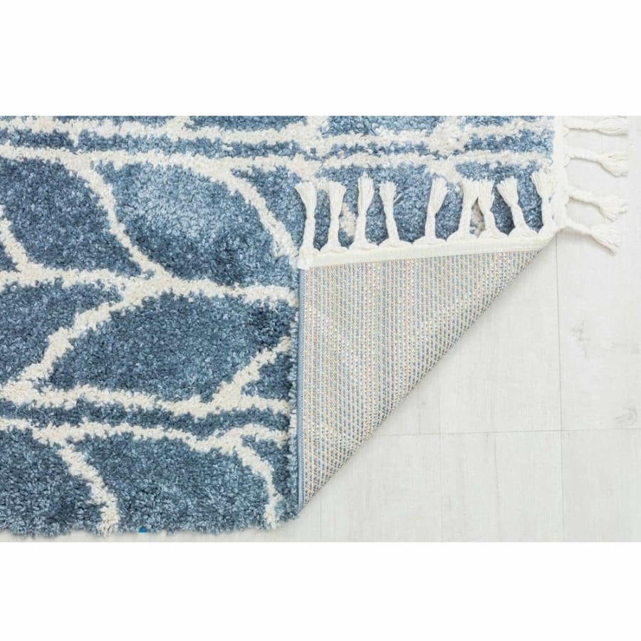 Rugs * | Sky Vine Blue 5 Ft. X 7 Ft. Geometric Modern Area Rug By Cosmoliving By Cosmopolitan