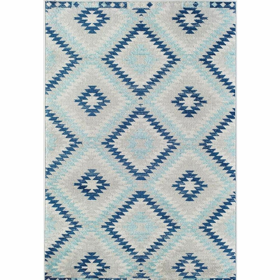 Rugs * | Soleil Ice Blue Tribal Moroccan 8 Ft. X 12 Ft. Area Rug By Cosmoliving By Cosmopolitan