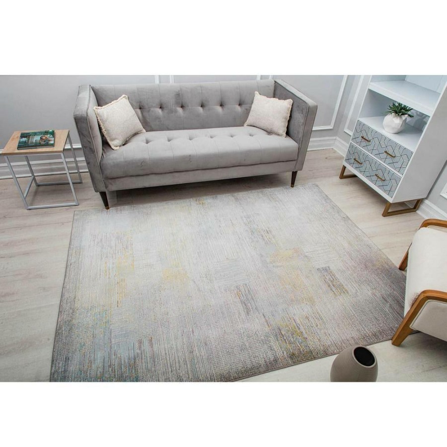 Rugs * | Revere Pewter Multi-Colored 5 Ft. X 7 Ft. Contemporary Area Rug By Cosmoliving By Cosmopolitan