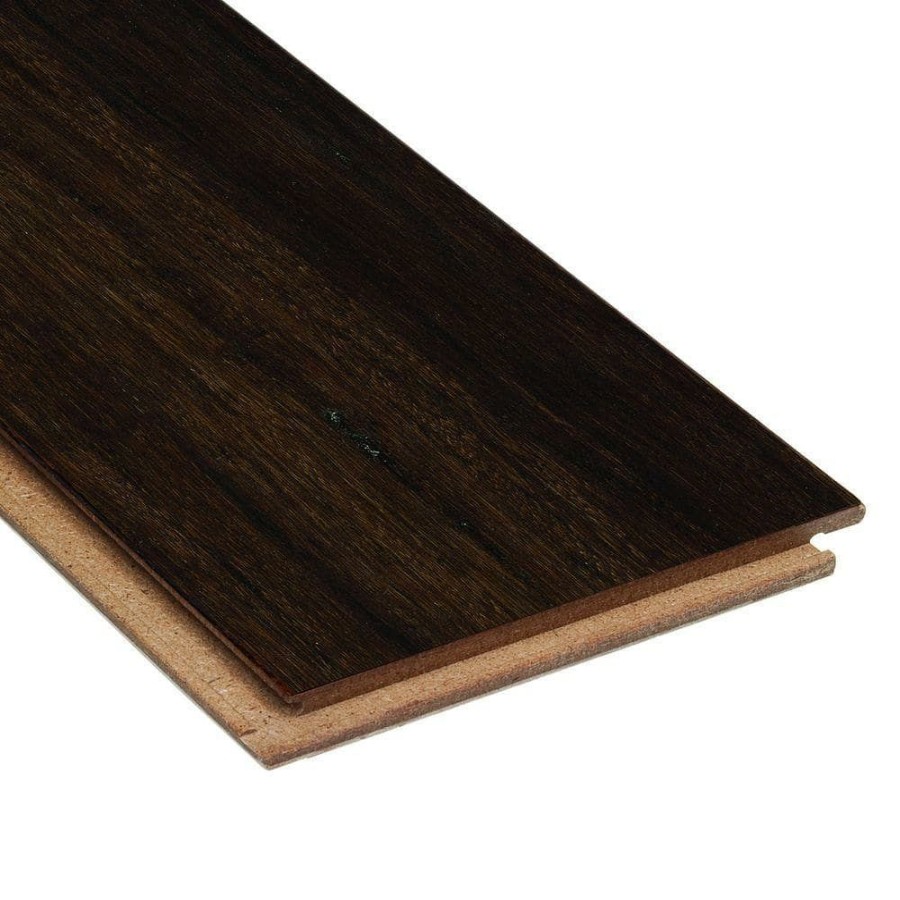 Hardwood Flooring * | Distressed Strand Woven Harvest 3/8 In. X 5-1/8 In. Wide X 36 In. Length Click Lock Bamboo Flooring (25.625 Sq.Ft./Case) By Homelegend