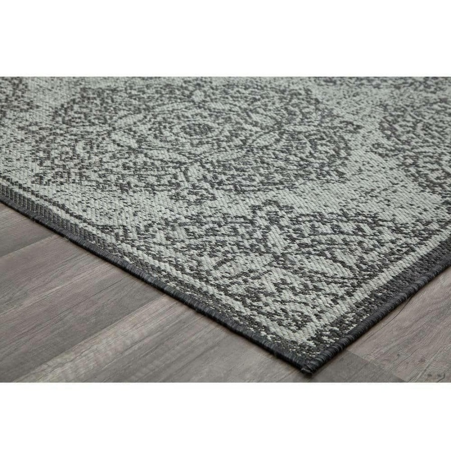 Rugs * | Villa Veranda Sandy Blossom Gray 5 Ft. X 7 Ft. Transitional Abstract Area Rug By Cosmoliving By Cosmopolitan