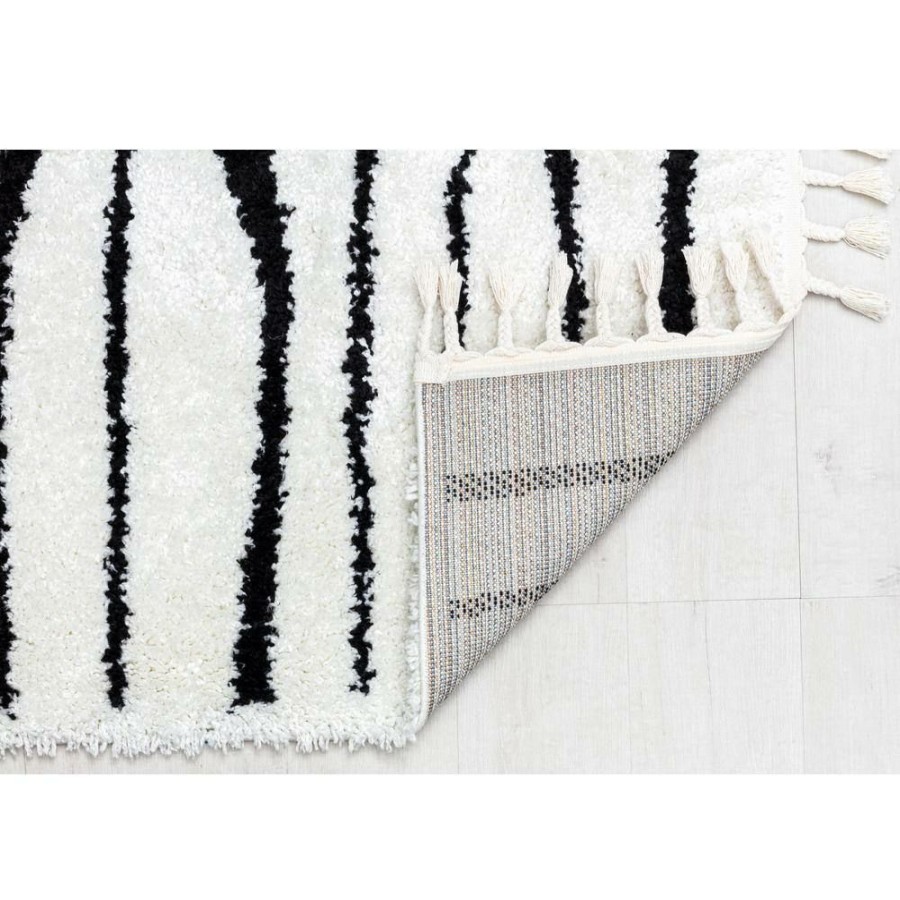 Rugs * | Daydream White Stripe Modern White 8 Ft. X 10 Ft. Area Rug By Cosmoliving By Cosmopolitan