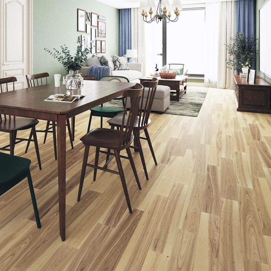 Hardwood Flooring * | Refined Hickory 3/8 In. T X 6-1/2 In. W X Varying Length Water Resistant Click Lock Hardwood Flooring (25.73 Sq. Ft.) By Homelegend