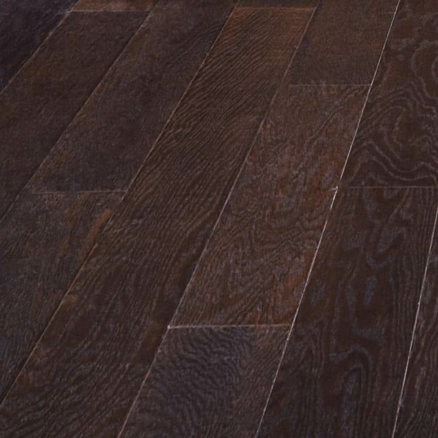 Hardwood Flooring * | Wire Brushed Oak Coffee 3/8 In. Thick X 5 In. Wide X Varying Length Click Lock Hardwood Flooring (19.69 Sq. Ft. / Case) By Homelegend