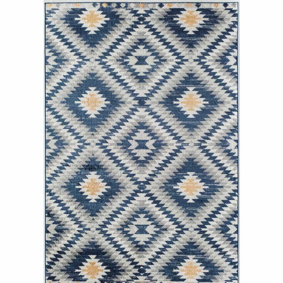 Rugs * | Bodrum Kilim Cadet Blue 8 Ft. X 10 Ft. Area Rug By Cosmoliving By Cosmopolitan