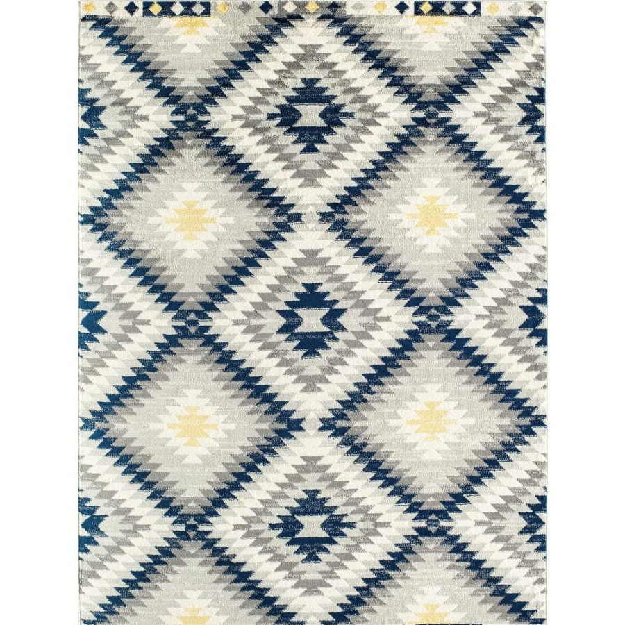 Rugs * | Bodrum Soleil Kilim Tribal Moroccan Blue 8 Ft. X 12 Ft. Area Rug By Cosmoliving By Cosmopolitan