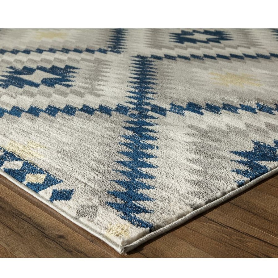 Rugs * | Bodrum Soleil Kilim Tribal Moroccan Blue 8 Ft. X 12 Ft. Area Rug By Cosmoliving By Cosmopolitan