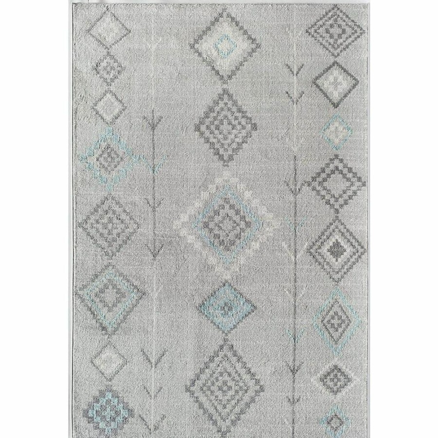 Rugs * | Soleil Native Turquoise Tribal Moroccan Gray 8 Ft. X 12 Ft. Area Rug By Cosmoliving By Cosmopolitan