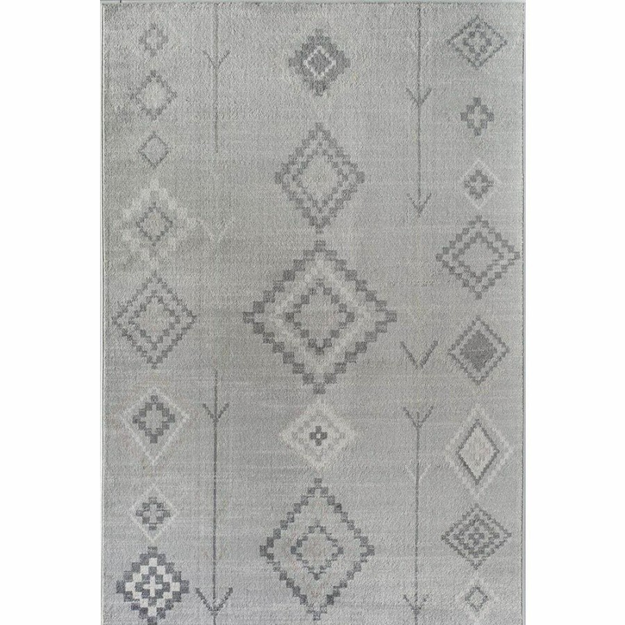 Rugs * | Soleil Native Fog Tribal Gray 8 Ft. X 12 Ft. Moroccan Area Rug By Cosmoliving By Cosmopolitan