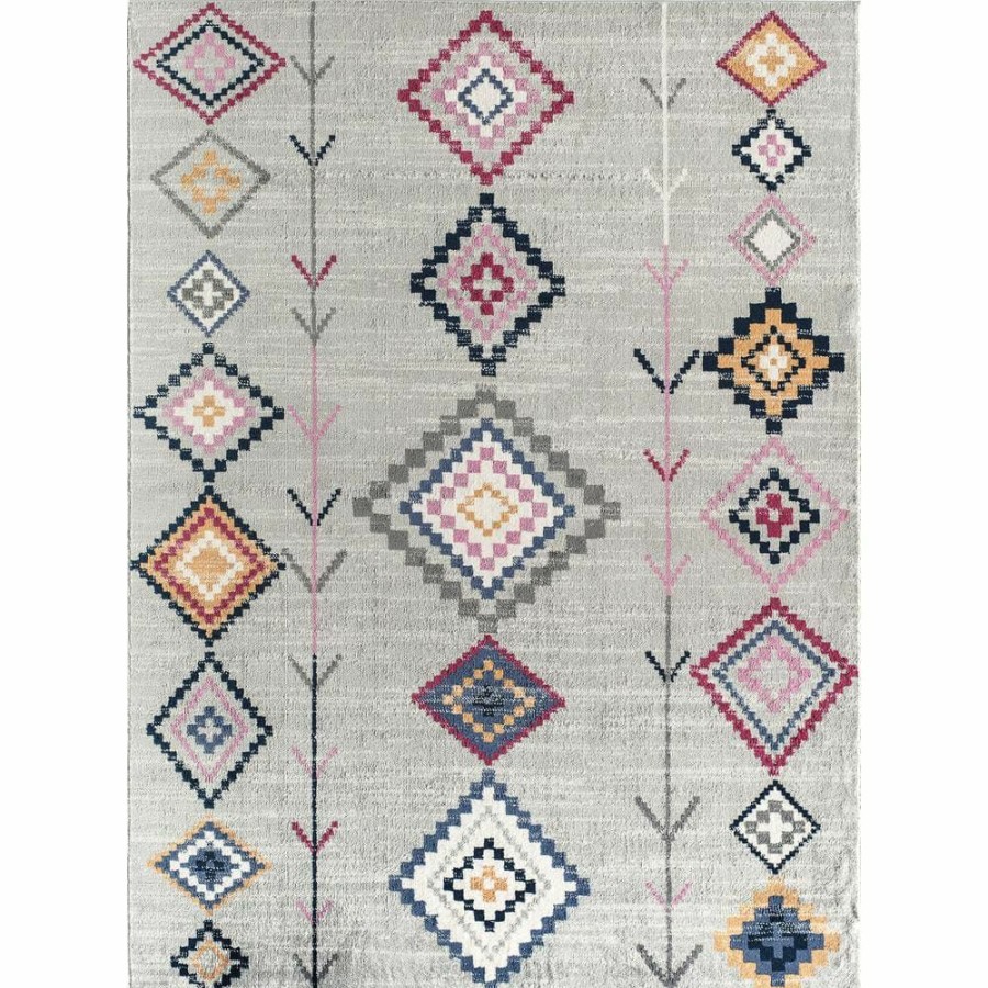 Rugs * | Bodrum Soleil Native Gray Tribal 8 Ft. X 12 Ft. Area Rug By Cosmoliving By Cosmopolitan