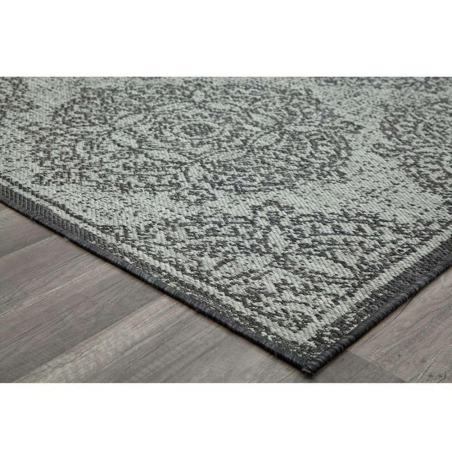 Rugs * | Villa Veranda Sandy Blossom Gray 8 Ft. X 10 Ft. Abstract Area Rug By Cosmoliving By Cosmopolitan