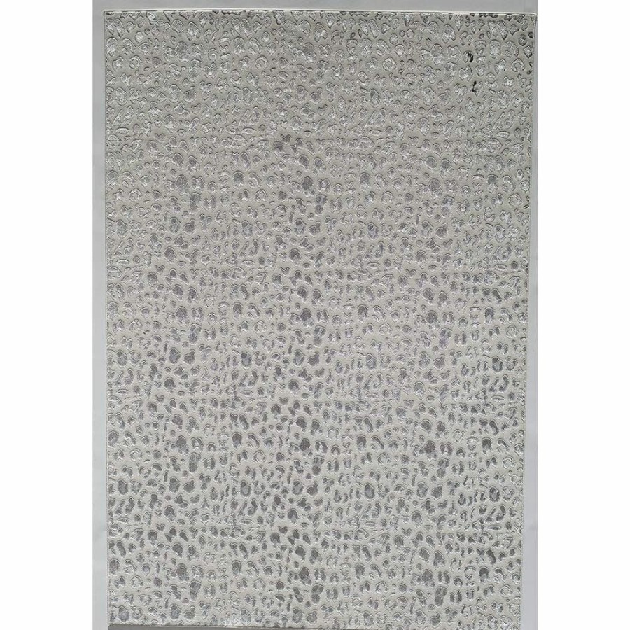 Rugs * | Hazel Snow Leopard White 5 Ft. X 7 Ft. Area Rug By Cosmoliving By Cosmopolitan