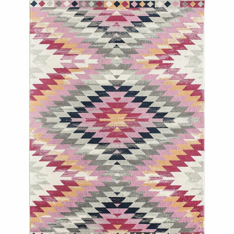 Rugs * | Bodrum Tribal Rose Multi 4 Ft. X 6 Ft. Area Rug By Cosmoliving By Cosmopolitan