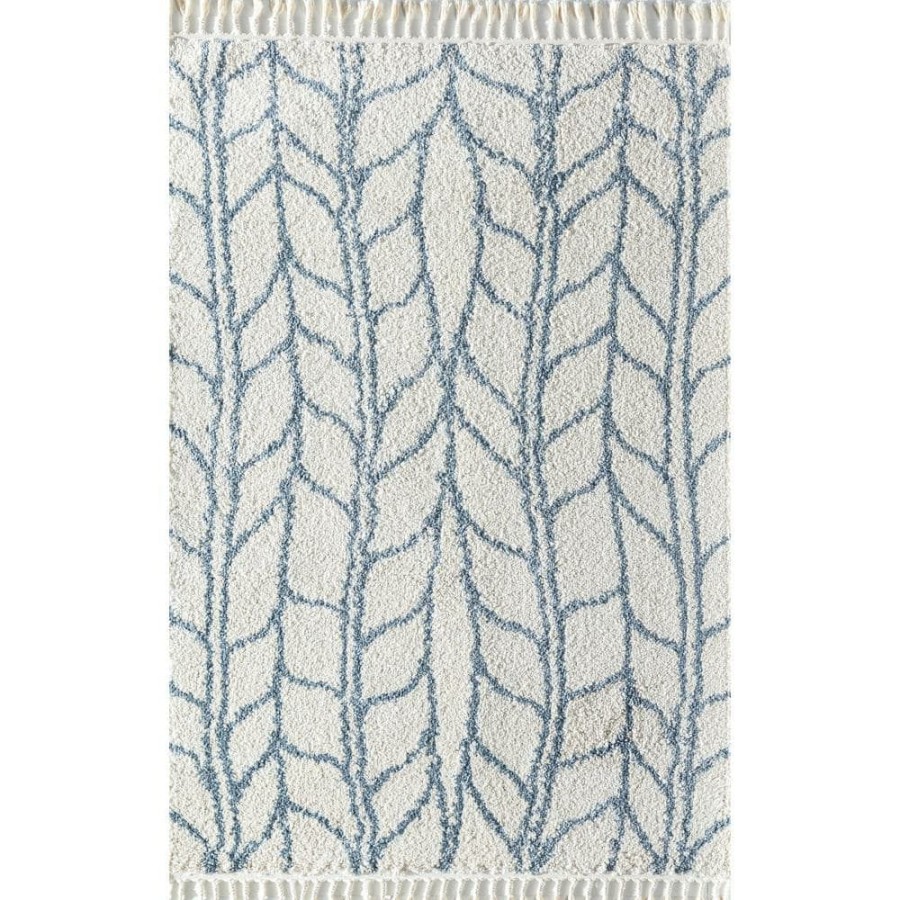 Rugs * | Cloud White 5 Ft. X 7 Ft. Vine Geometric Modern Area Rug By Cosmoliving By Cosmopolitan