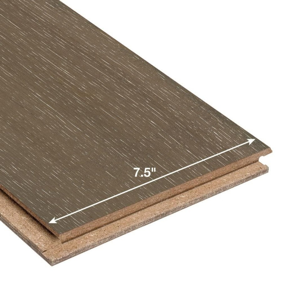 Hardwood Flooring * | Wire Brushed Hickory Grey 3/8 In. T X 7-1/2 In. Wide X Varying Length Click Lock Hardwood Flooring(30.92 Sq. Ft. / Case) By Homelegend