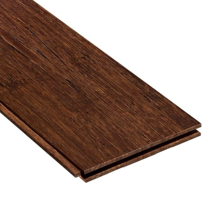 Hardwood Flooring * | Strand Woven Sapelli 9/16 In. Thick X 4-3/4 In. Wide X 36 In. Length Solid T&G Bamboo Flooring (19 Sq. Ft. / Case) By Homelegend