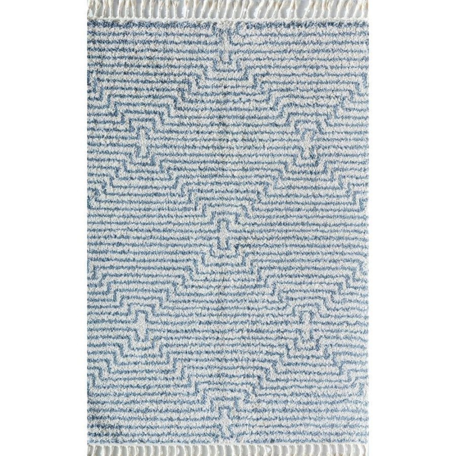 Rugs * | White 5 Ft. X 7 Ft. Slow Burn Stripe Modern Area Rug By Cosmoliving By Cosmopolitan