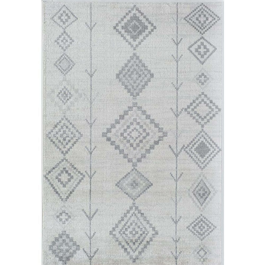 Rugs * | Bodrum Native White Tribal Moroccan 8 Ft. X 12 Ft. Area Rug By Cosmoliving By Cosmopolitan