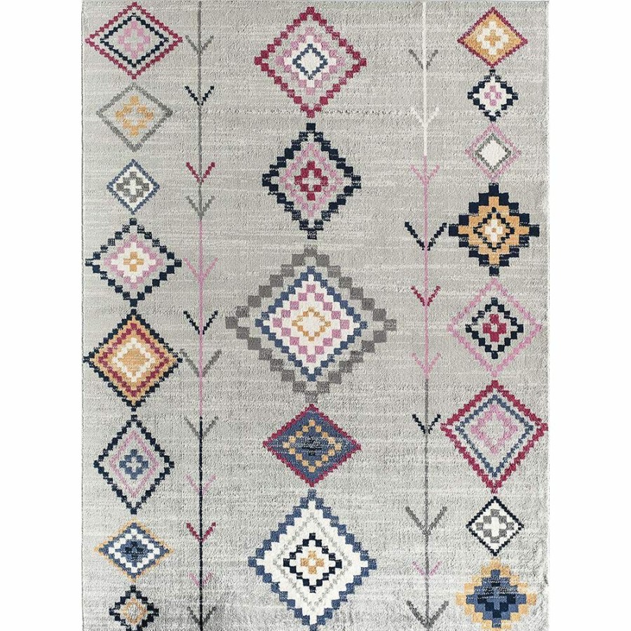 Rugs * | Bodrum Native Grey Multi 2 Ft. X4 Ft. Area Rug By Cosmoliving By Cosmopolitan