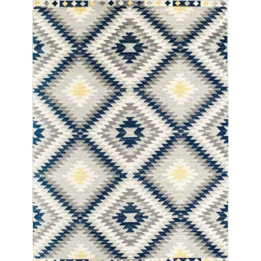 Rugs * | Bodrum Kilim Navy Multi 6 Ft. X 9 Ft. Area Rug By Cosmoliving By Cosmopolitan