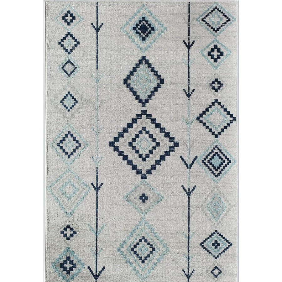 Rugs * | Soleil Native Ice White 8 Ft. X 12 Ft. Tribal Moroccan Area Rug By Cosmoliving By Cosmopolitan