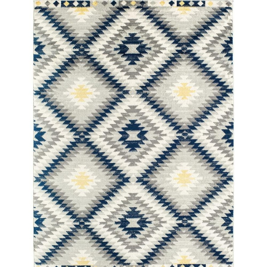 Rugs * | Bodrum Kilim Navy Multi 4 Ft. X 6 Ft. Area Rug By Cosmoliving By Cosmopolitan