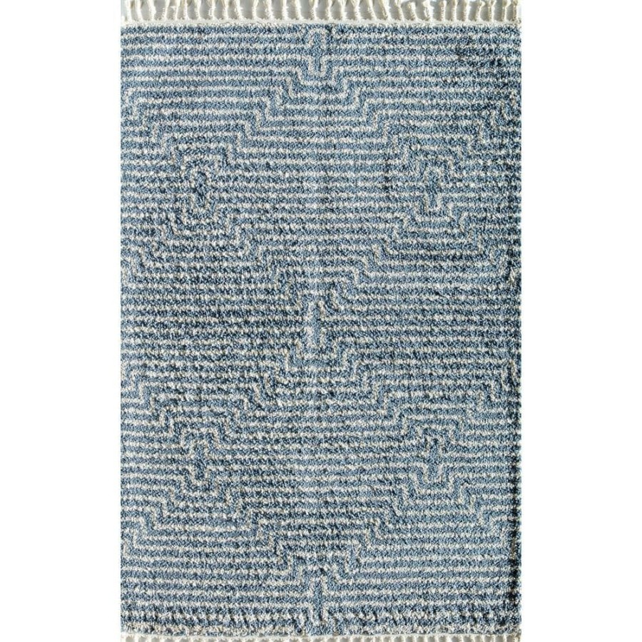 Rugs * | Mellow Whisper Blue 5 Ft. X 7 Ft. Stripe Modern Area Rug By Cosmoliving By Cosmopolitan