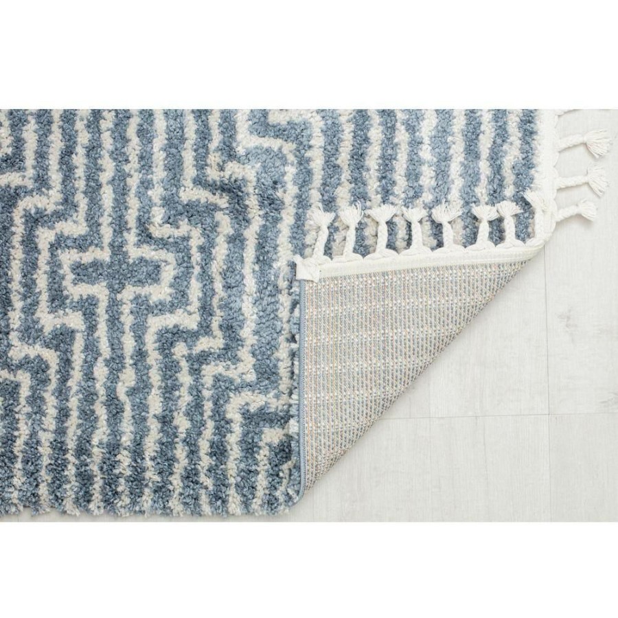 Rugs * | Mellow Whisper Blue 5 Ft. X 7 Ft. Stripe Modern Area Rug By Cosmoliving By Cosmopolitan