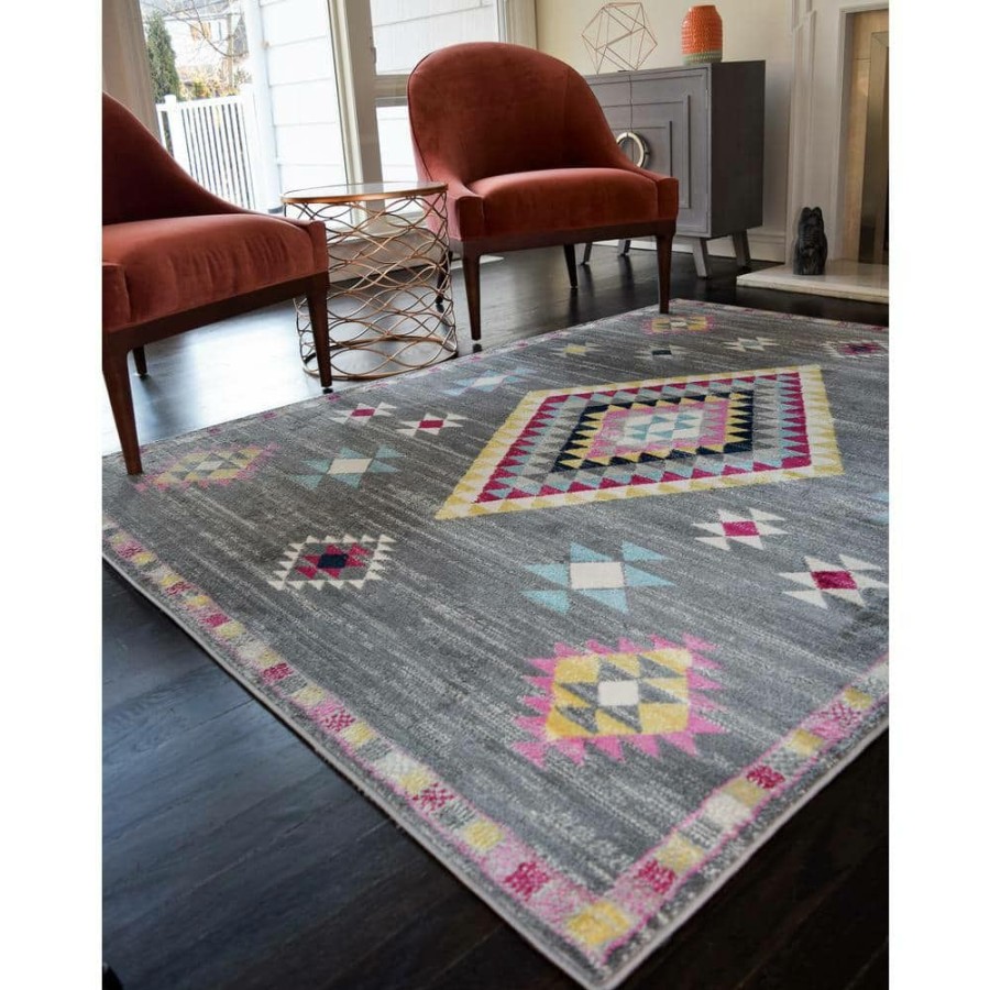 Rugs * | Blume Violetta Gray 8 Ft. X 10 Ft. Area Rug By Cosmoliving By Cosmopolitan