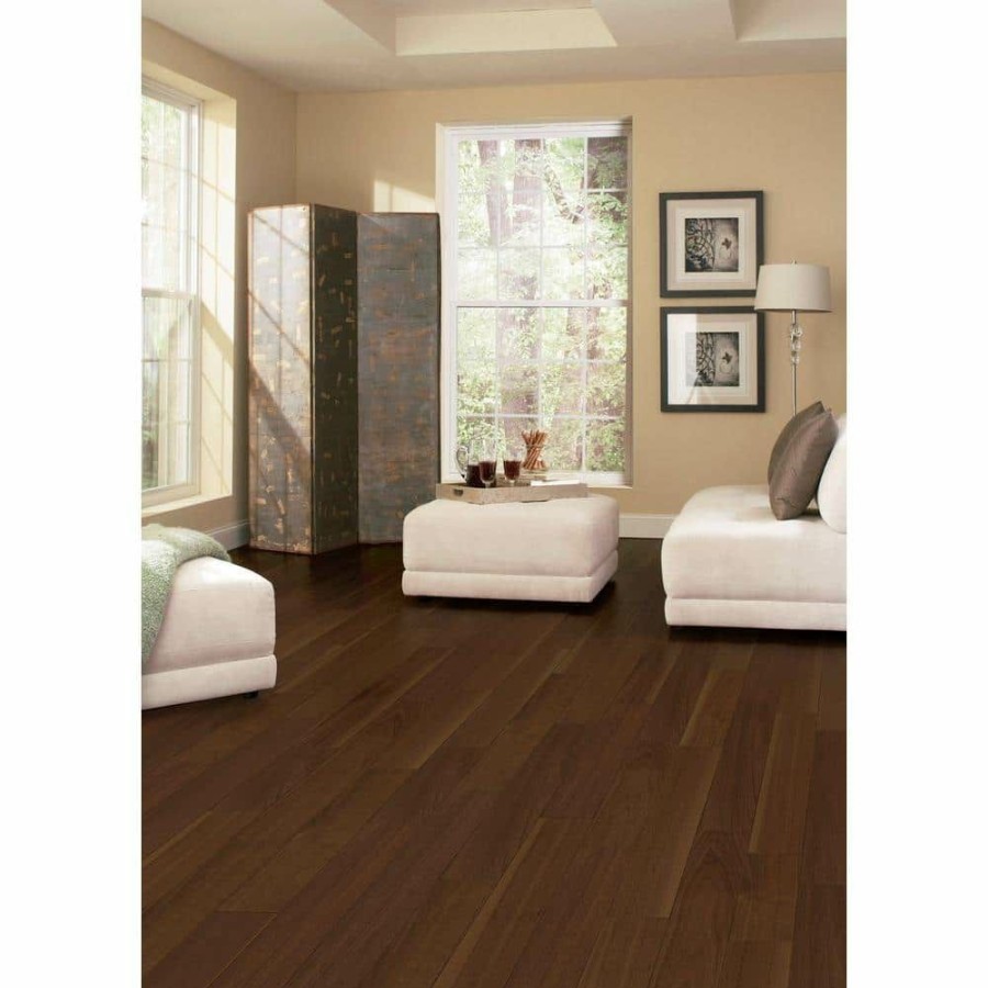 Hardwood Flooring * | Matte American Walnut 3/8 In. T X 5 In. W X Varying Length Click Lock Hardwood Flooring (26.25 Sq. Ft. / Case) By Homelegend