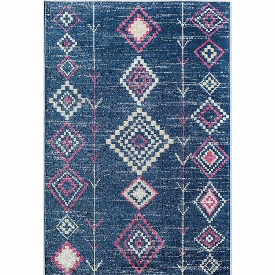 Rugs * | Soleil Native Blue 8 Ft. X 12 Ft. Tribal Moroccan Area Rug By Cosmoliving By Cosmopolitan