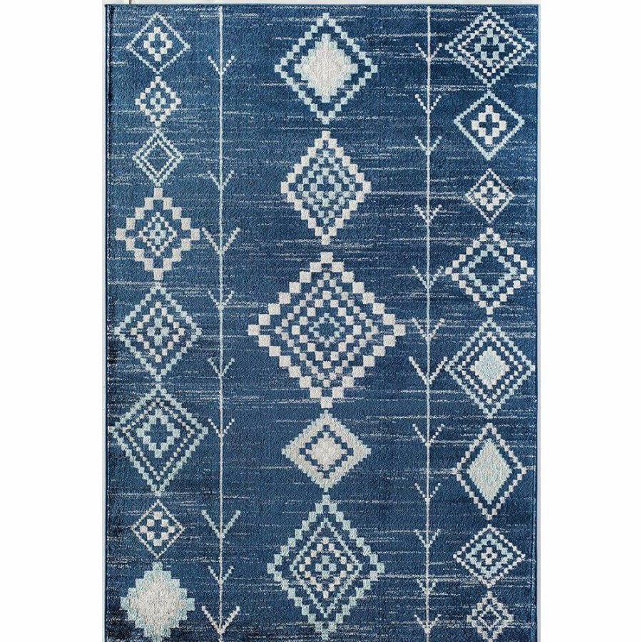 Rugs * | Soleil Native Blues 8 Ft. X 12 Ft. Tribal Moroccan Area Rug By Cosmoliving By Cosmopolitan