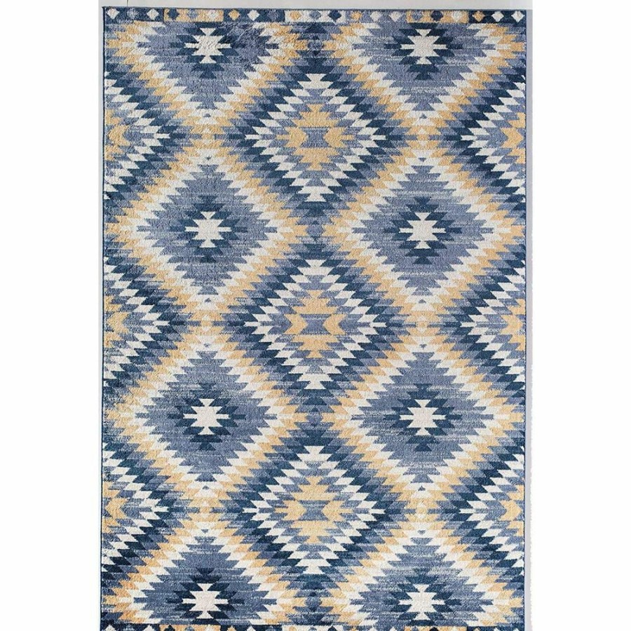 Rugs * | Soleil Kilim Denim Blue Tribal Moroccan 8 Ft. X 12 Ft. Area Rug By Cosmoliving By Cosmopolitan