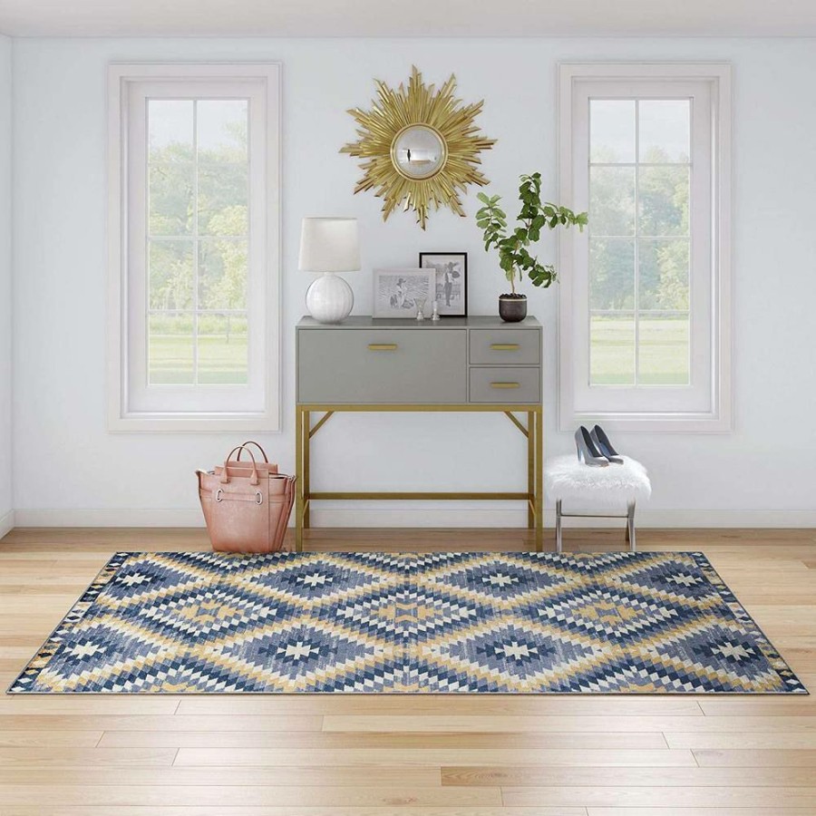 Rugs * | Soleil Kilim Denim Blue Tribal Moroccan 8 Ft. X 12 Ft. Area Rug By Cosmoliving By Cosmopolitan