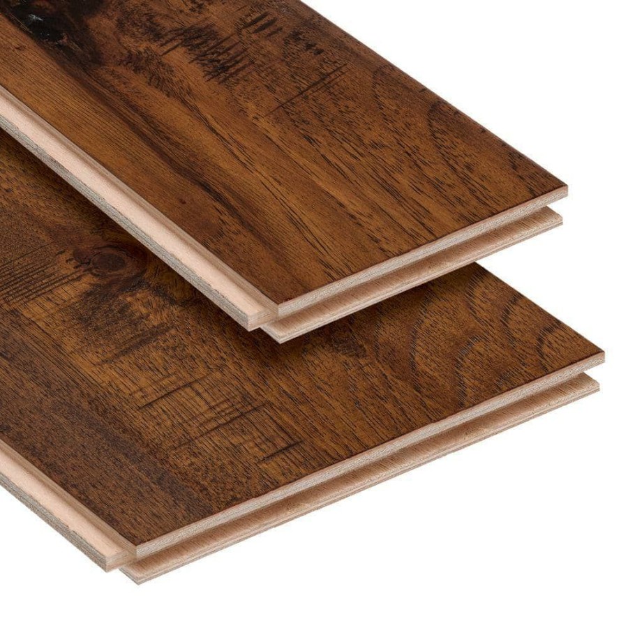 Hardwood Flooring * | Distressed Barrett Hickory 3/8 In. T X 3-1/2 In. & 6-1/2 In. W X Varying L Engg. Hardwood Flooring (26.25 Sq. Ft./Case) By Homelegend