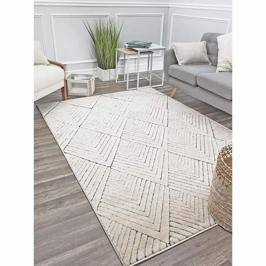 Rugs * | Cadence Alabaster Beige 5 Ft. X 7 Ft. Area Rug By Cosmoliving By Cosmopolitan