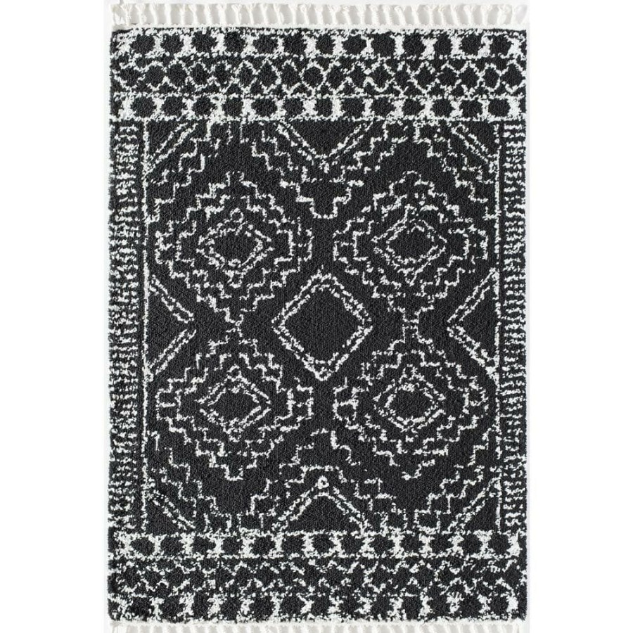 Rugs * | Mason Shag Sable Black 2 Ft. X 8 Ft. Area Rug By Cosmoliving By Cosmopolitan