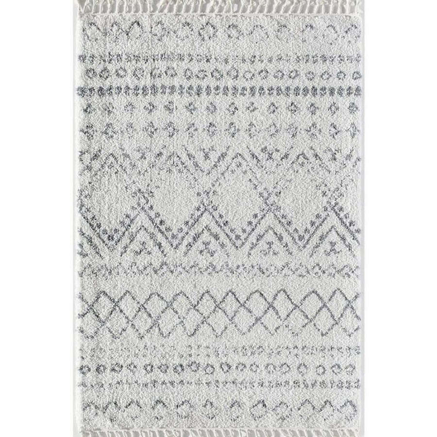 Rugs * | Mason Shag Shadow White 2 Ft. X 4 Ft. Area Rug By Cosmoliving By Cosmopolitan