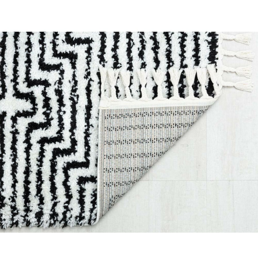 Rugs * | Night Odyssey Stripe Modern White 8 Ft. X 10 Ft. Area Rug By Cosmoliving By Cosmopolitan